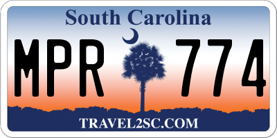 SC license plate MPR774