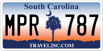 SC license plate MPR787