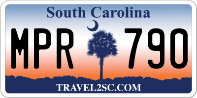 SC license plate MPR790