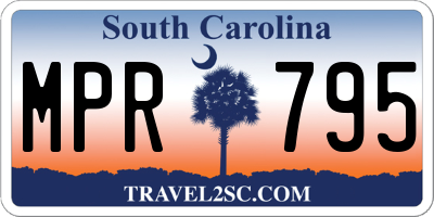SC license plate MPR795