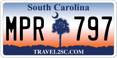 SC license plate MPR797