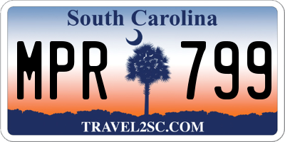 SC license plate MPR799