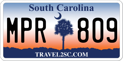 SC license plate MPR809