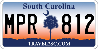 SC license plate MPR812