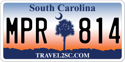 SC license plate MPR814