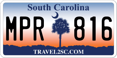 SC license plate MPR816