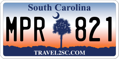 SC license plate MPR821