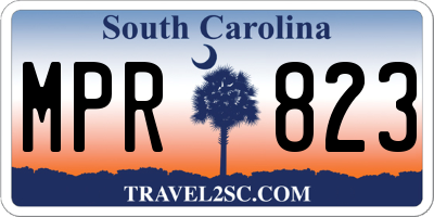 SC license plate MPR823