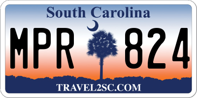 SC license plate MPR824