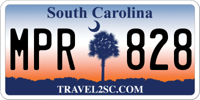 SC license plate MPR828