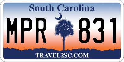 SC license plate MPR831