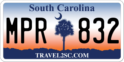 SC license plate MPR832