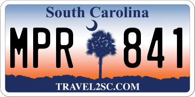 SC license plate MPR841