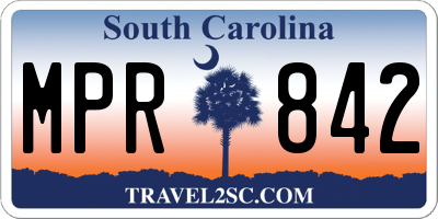 SC license plate MPR842
