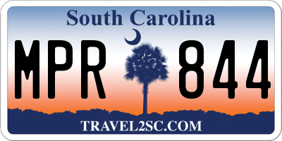 SC license plate MPR844
