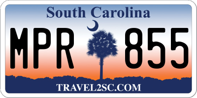 SC license plate MPR855