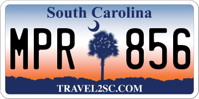 SC license plate MPR856
