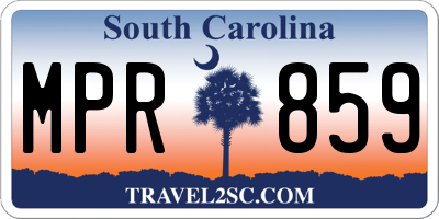 SC license plate MPR859