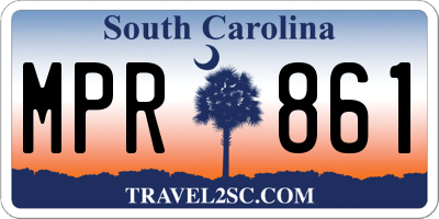 SC license plate MPR861