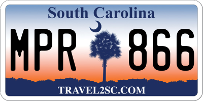 SC license plate MPR866