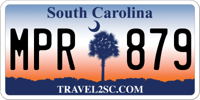 SC license plate MPR879
