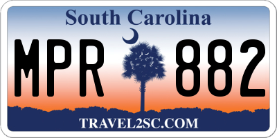 SC license plate MPR882