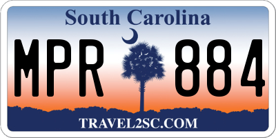 SC license plate MPR884