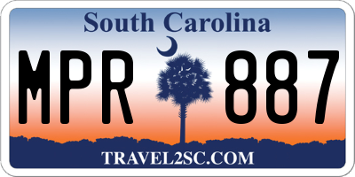 SC license plate MPR887