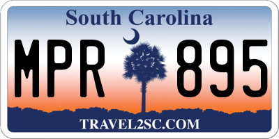 SC license plate MPR895