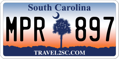 SC license plate MPR897