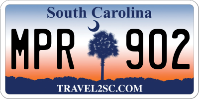SC license plate MPR902