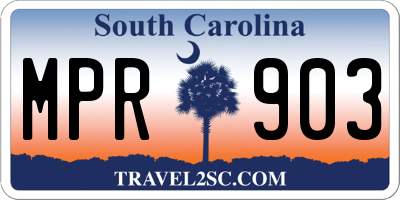 SC license plate MPR903