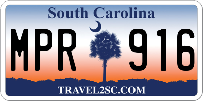 SC license plate MPR916