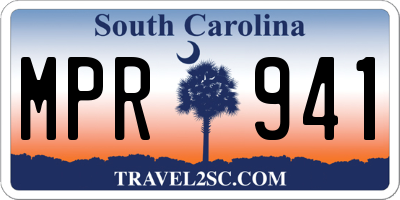 SC license plate MPR941