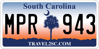 SC license plate MPR943