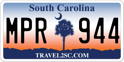 SC license plate MPR944