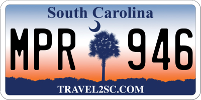 SC license plate MPR946