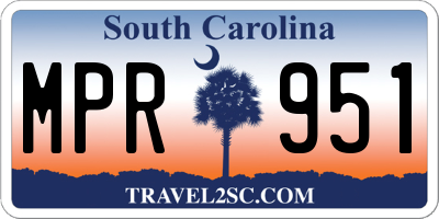 SC license plate MPR951