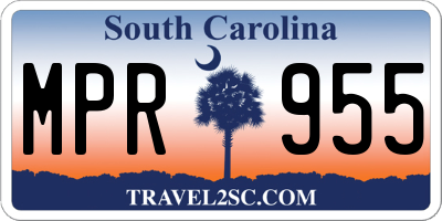 SC license plate MPR955
