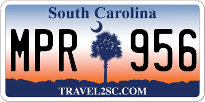 SC license plate MPR956