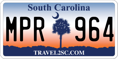 SC license plate MPR964