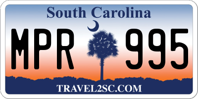 SC license plate MPR995