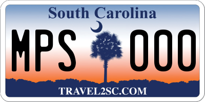 SC license plate MPS000