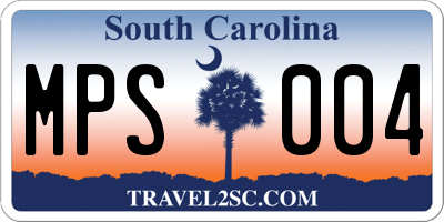 SC license plate MPS004