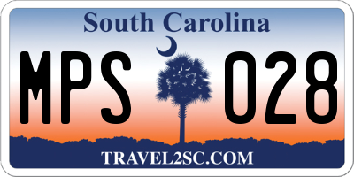 SC license plate MPS028