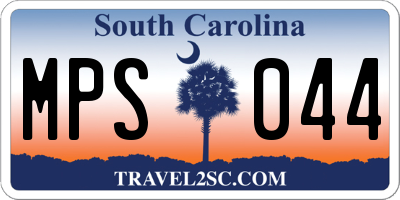 SC license plate MPS044