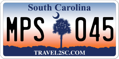 SC license plate MPS045