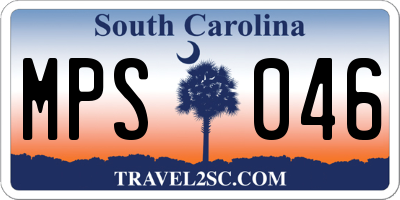 SC license plate MPS046