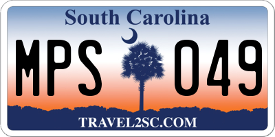 SC license plate MPS049