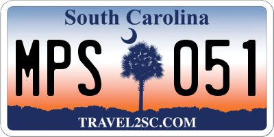 SC license plate MPS051